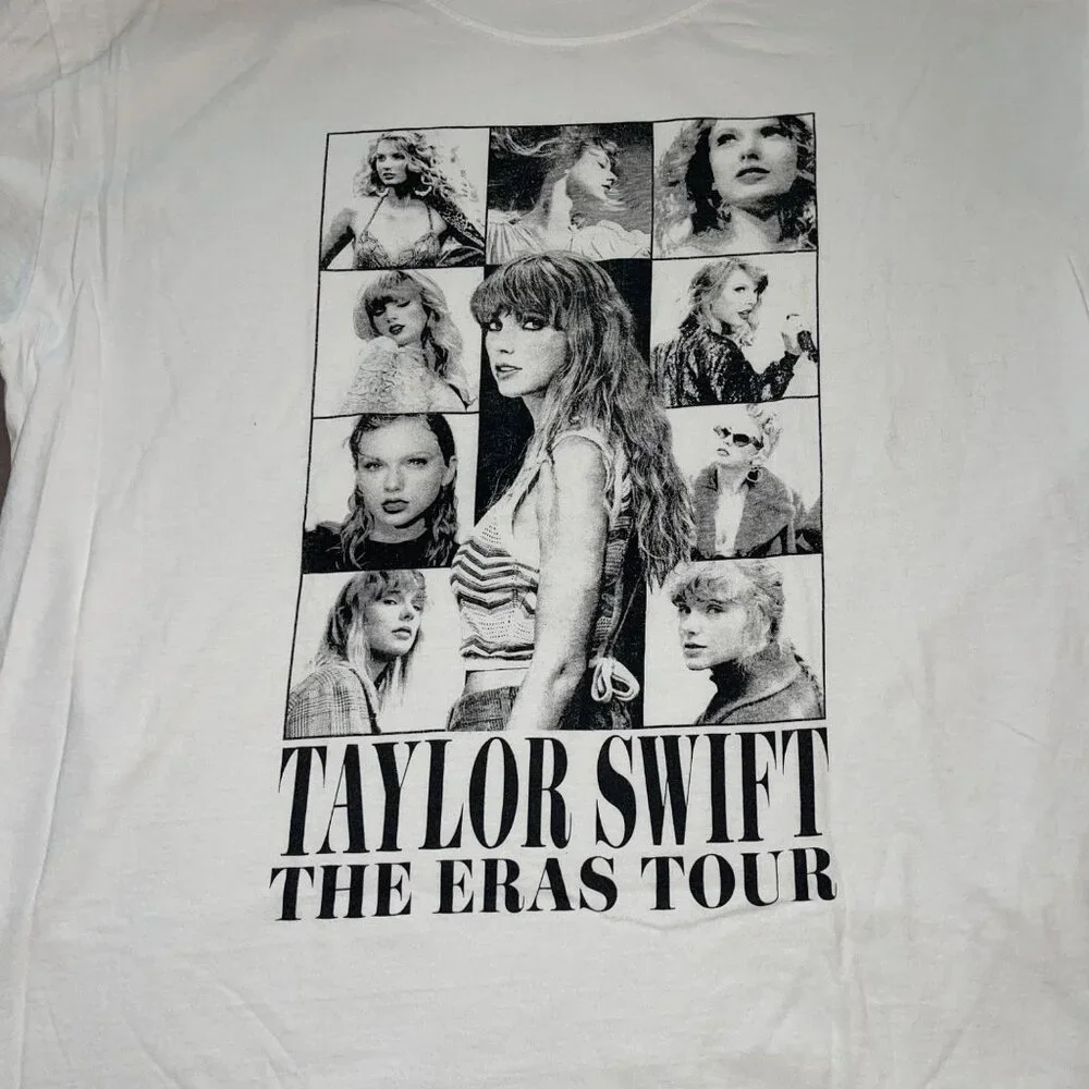 Taylor Swift Womens Tee Shirt Size XL White The Eras Tour Concert Pure Cotton - Picture 7 of 7